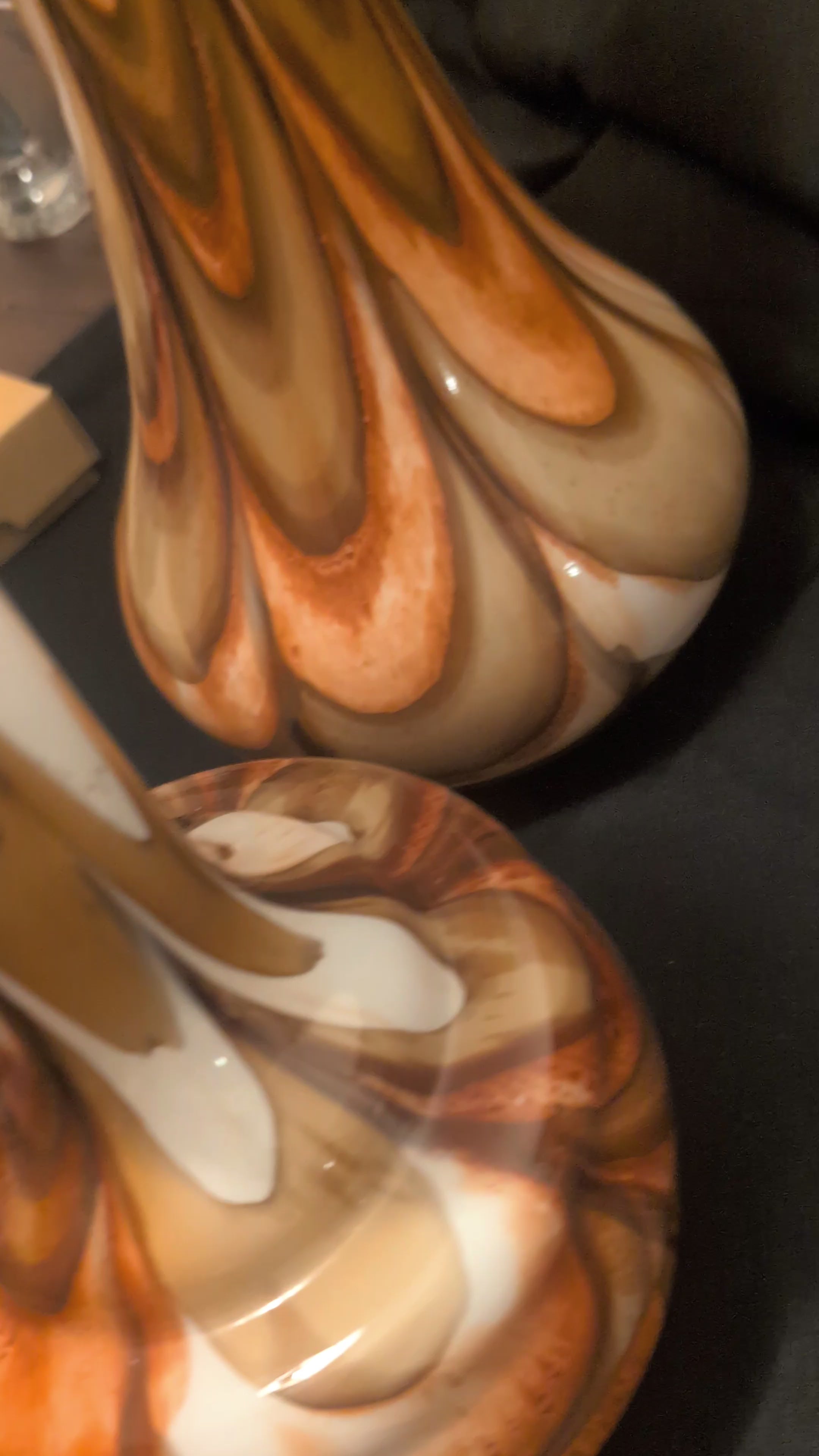 1970's Italian Opaline Glass Vases