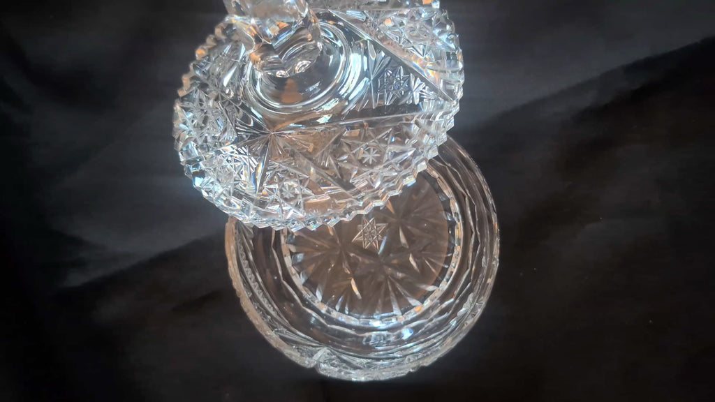 Star of David Crystal Cut Candy Dish