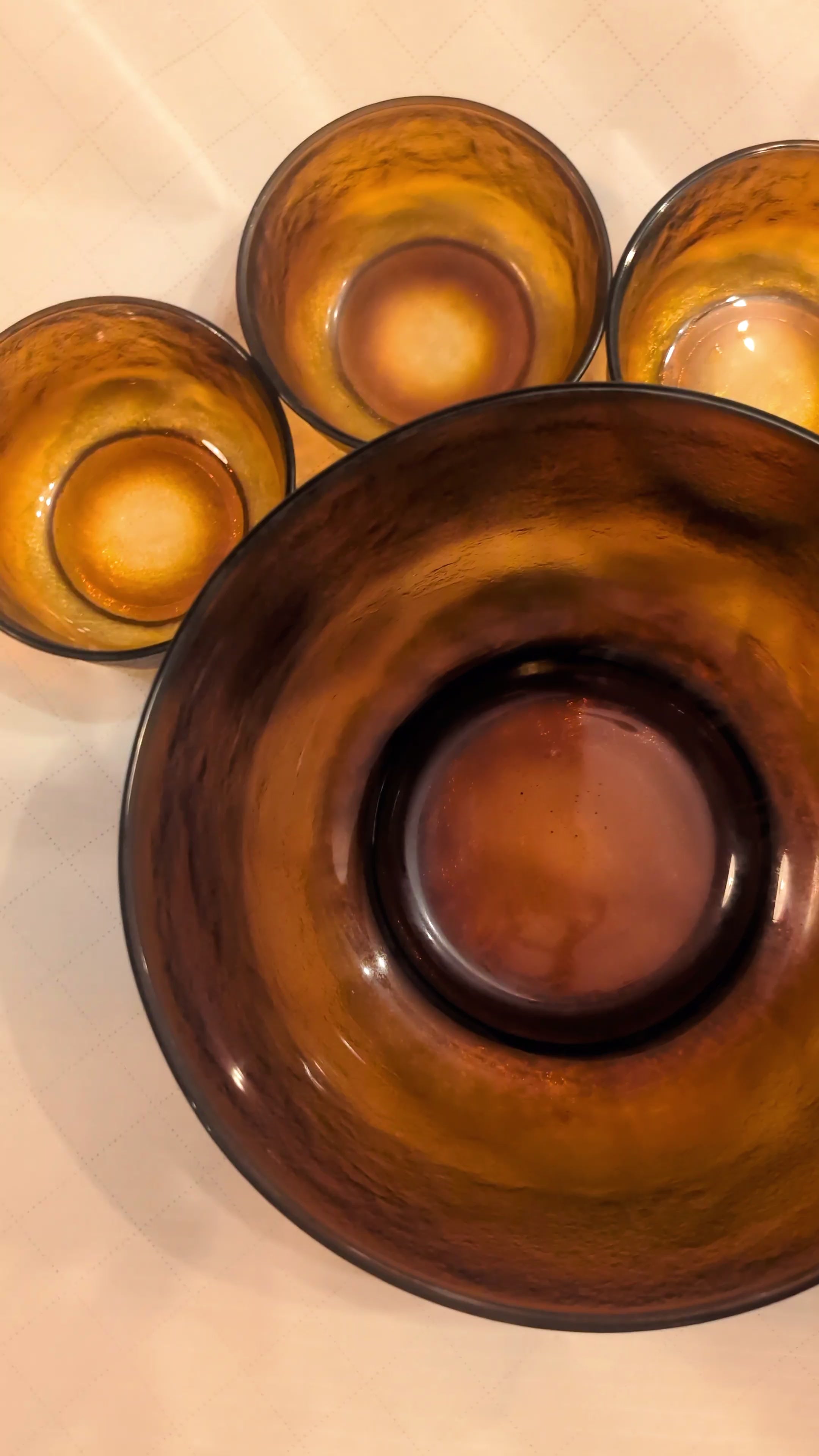 1970’s Arcoroc Sierra Tempered Glass Dessert Bowls