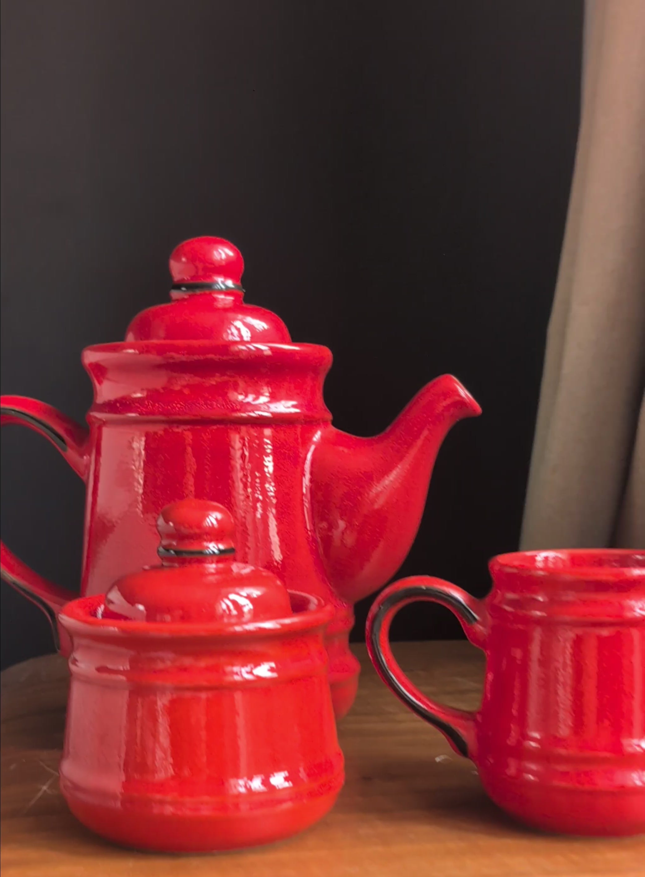 1970's Mid Century Ceramic Tea Serving Set