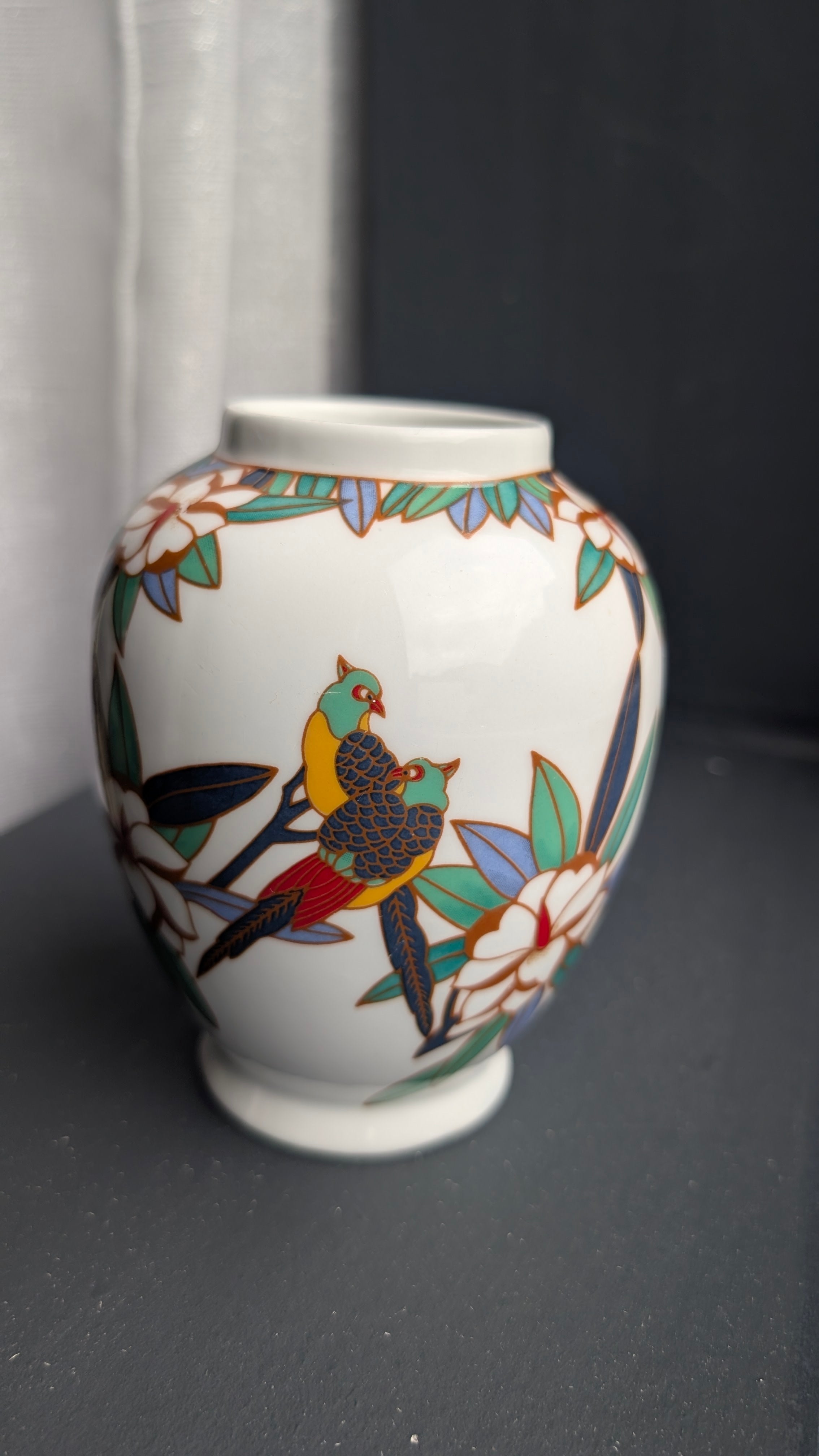 Where Blossoms Whisper| Mid–Late 20th Century | China | Hand-painted porcelain vase