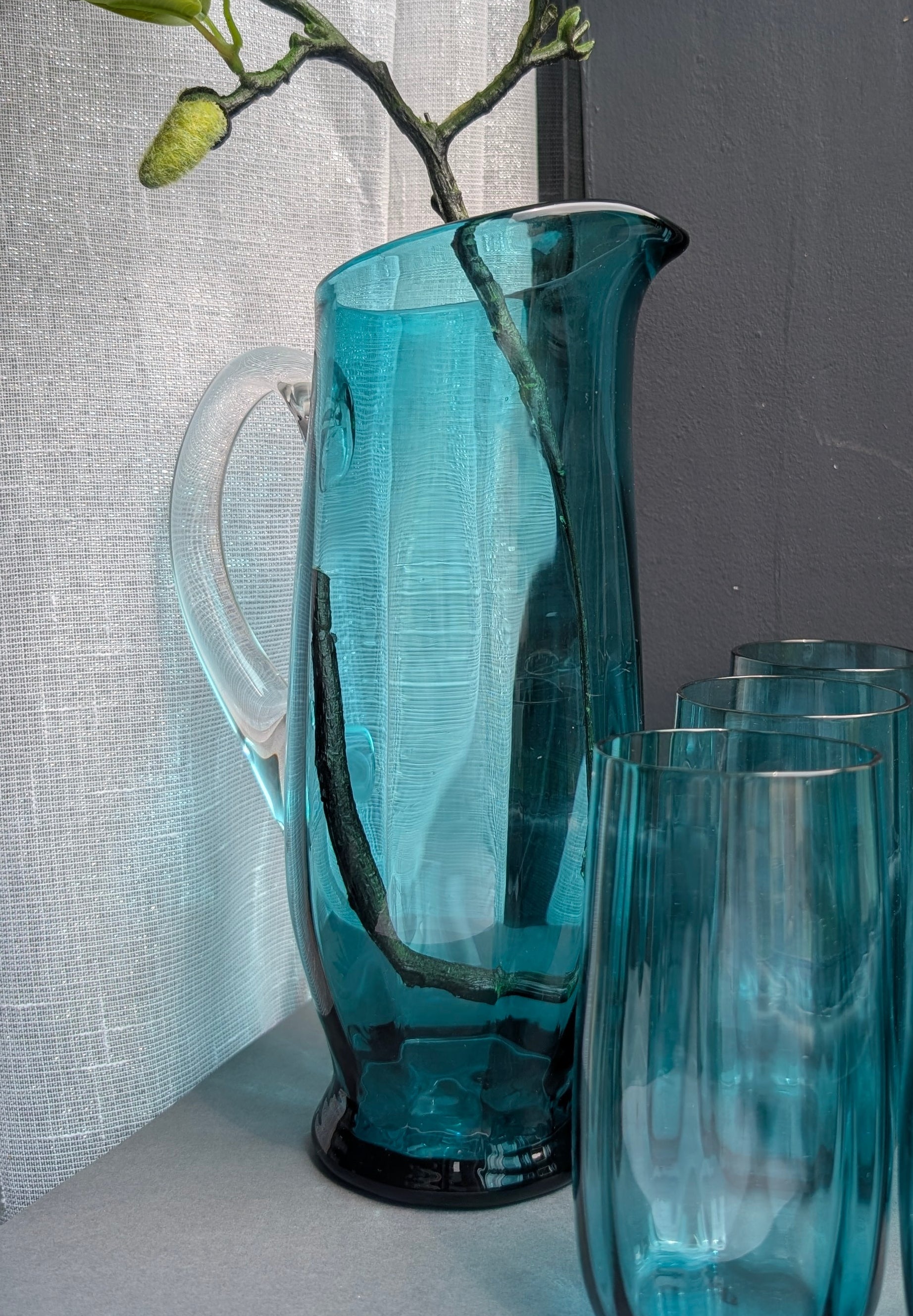 Teal Skies & Lemonade |Mid-Century | Pitcher