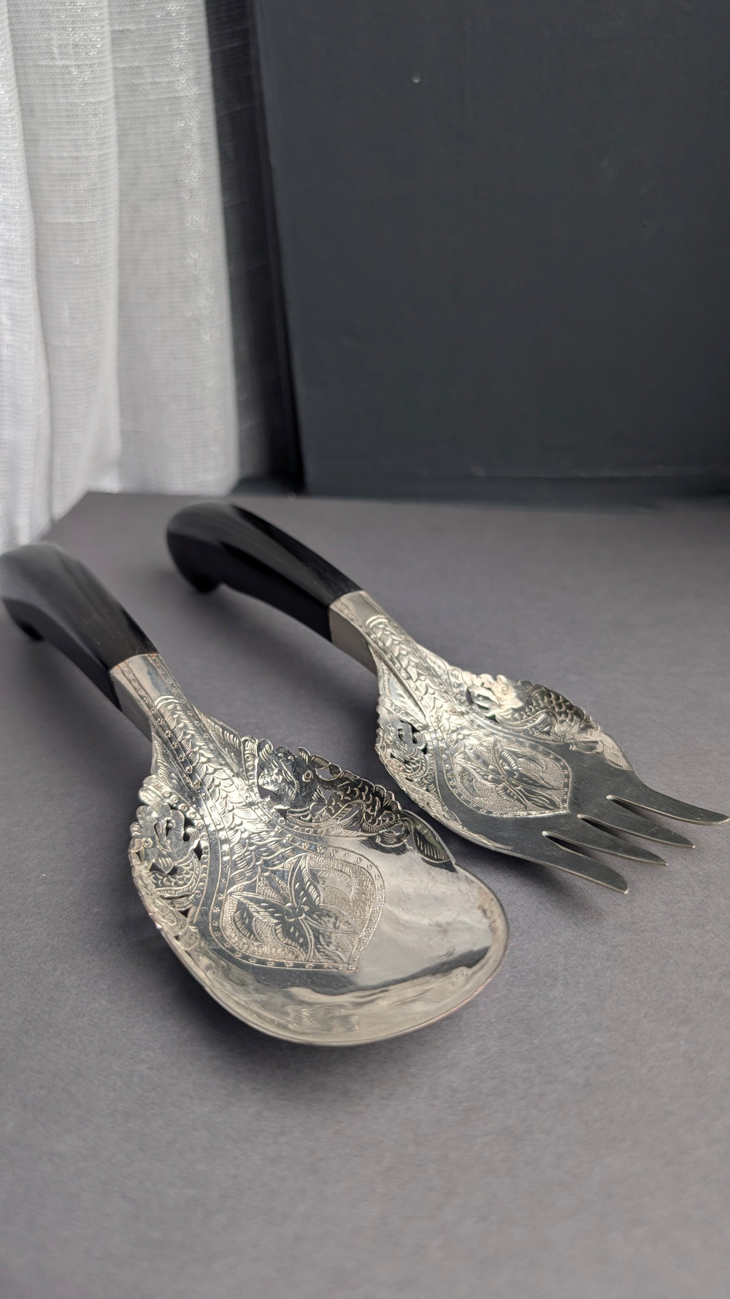 The Sultans Table 1940s | Kelantan, Malaysia | Silver and horn Serving Utensils