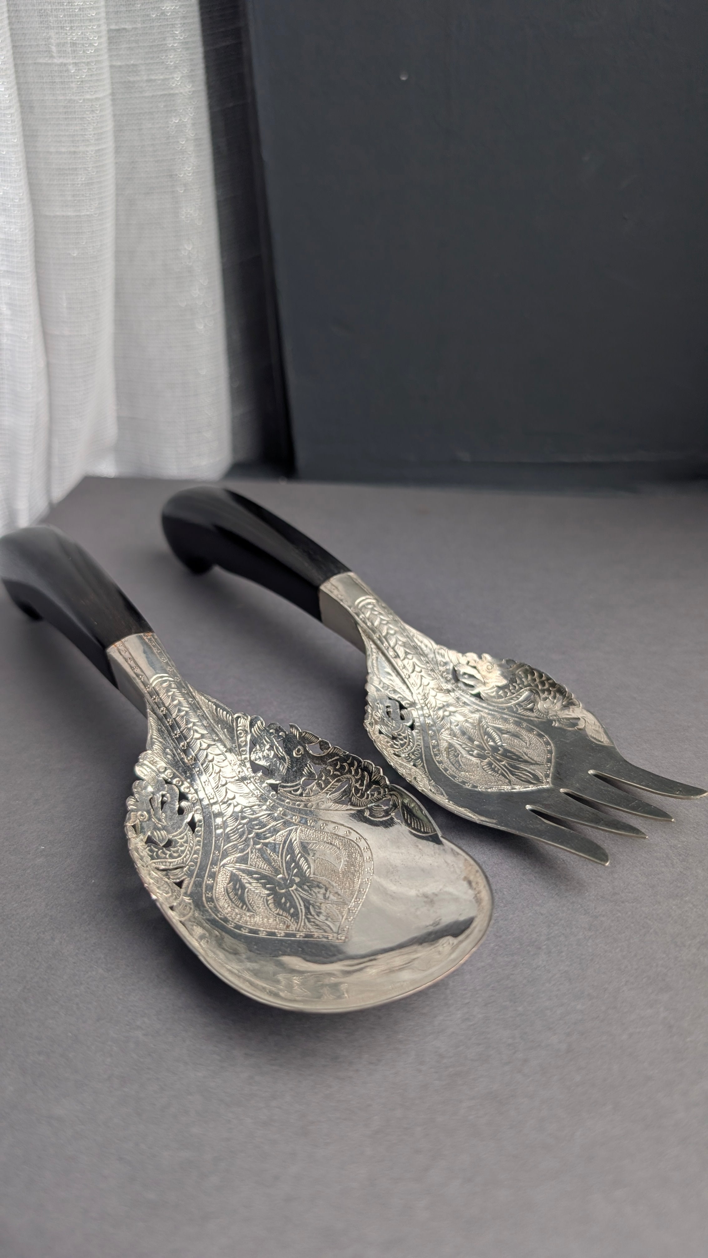 The Sultans Table 1940s | Kelantan, Malaysia | Silver and horn Serving Utensils