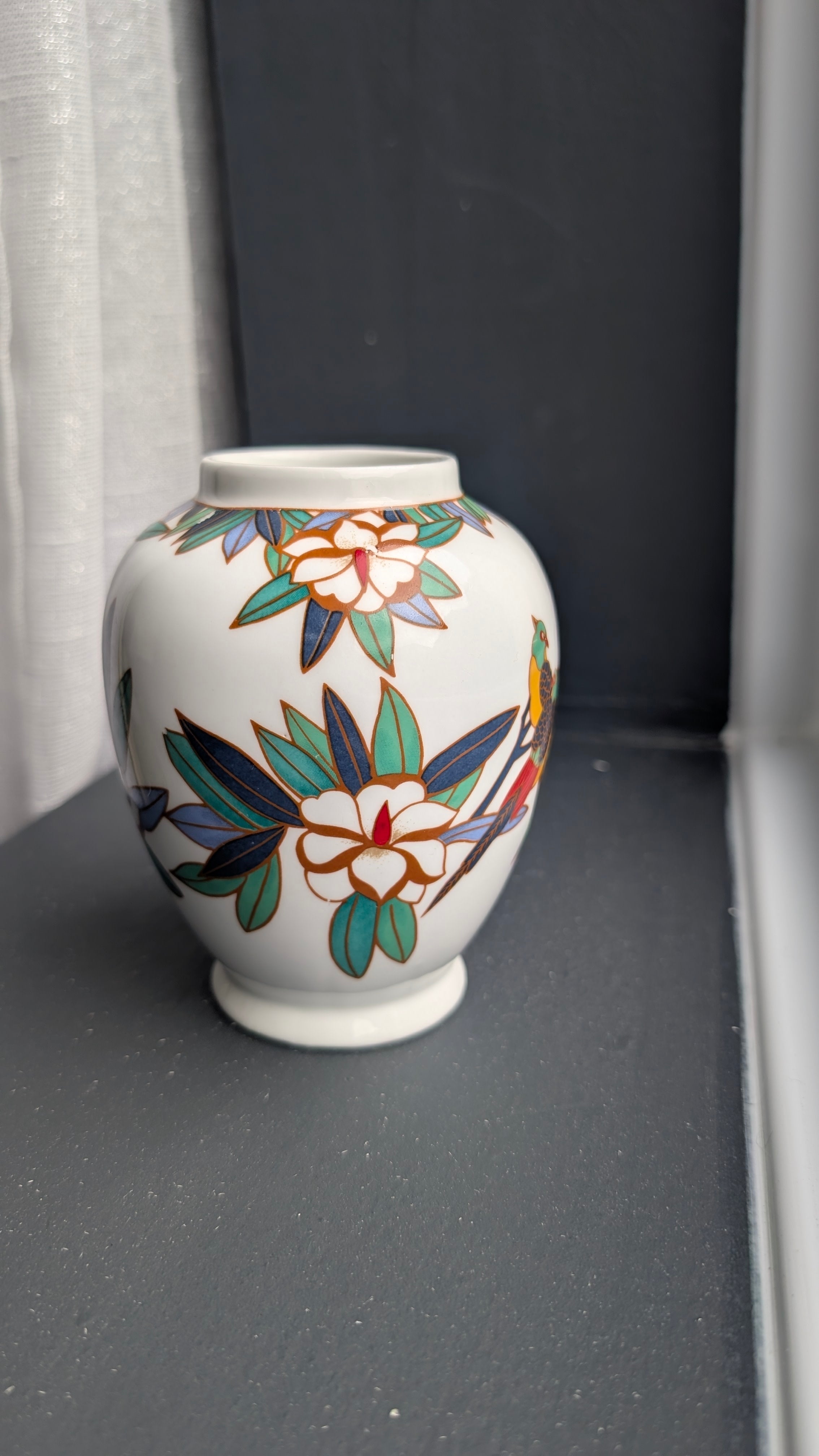 Where Blossoms Whisper| Mid–Late 20th Century | China | Hand-painted porcelain vase