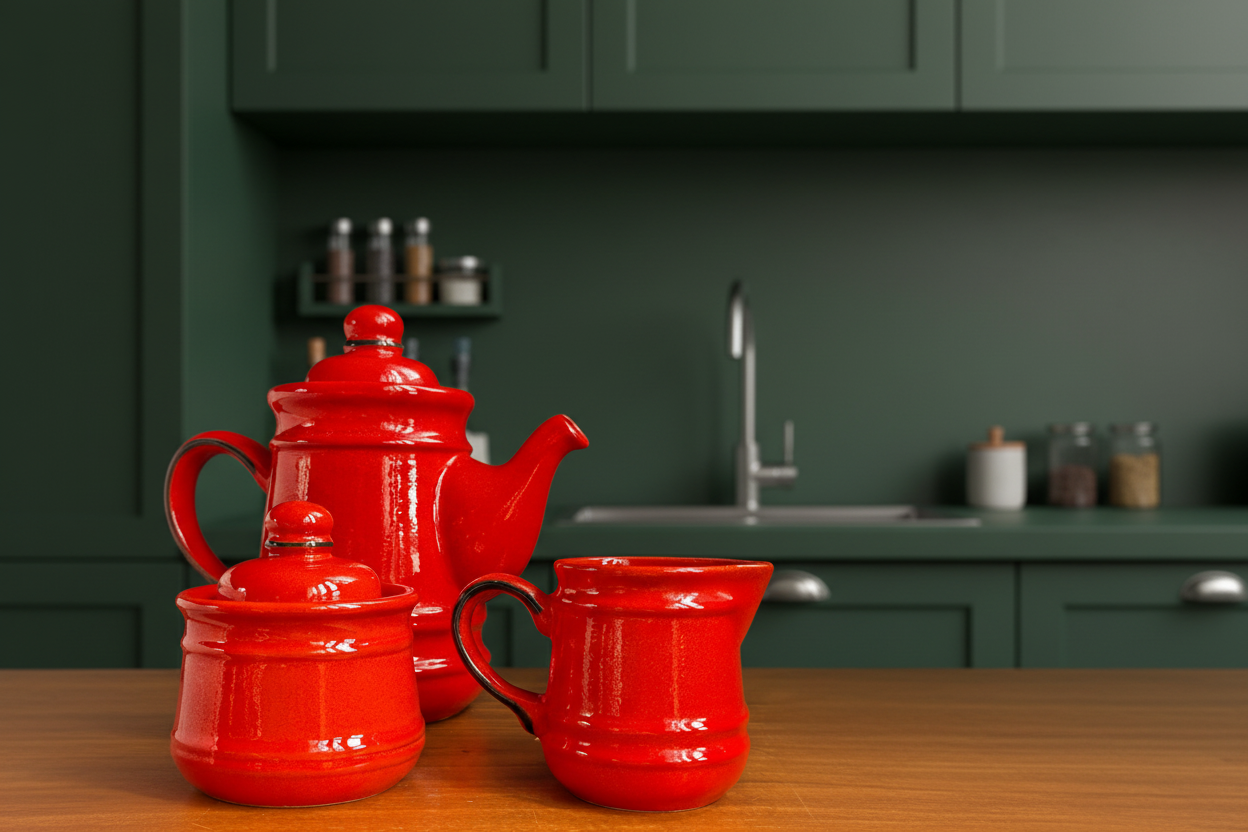 1970's Mid Century Ceramic Tea Serving Set