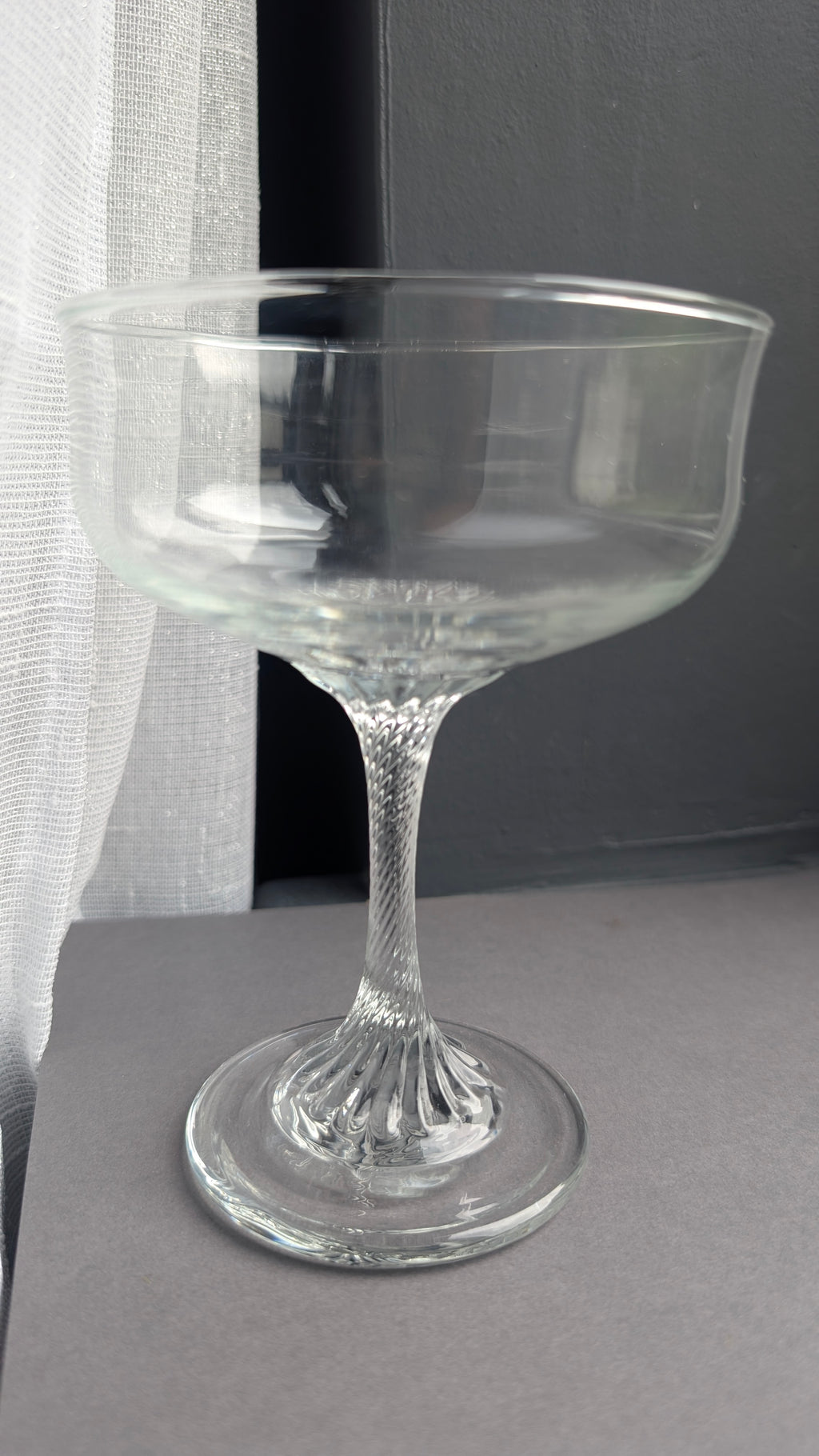 The Last Toast
Mid-Century | Dema | Pressed Glass Coup