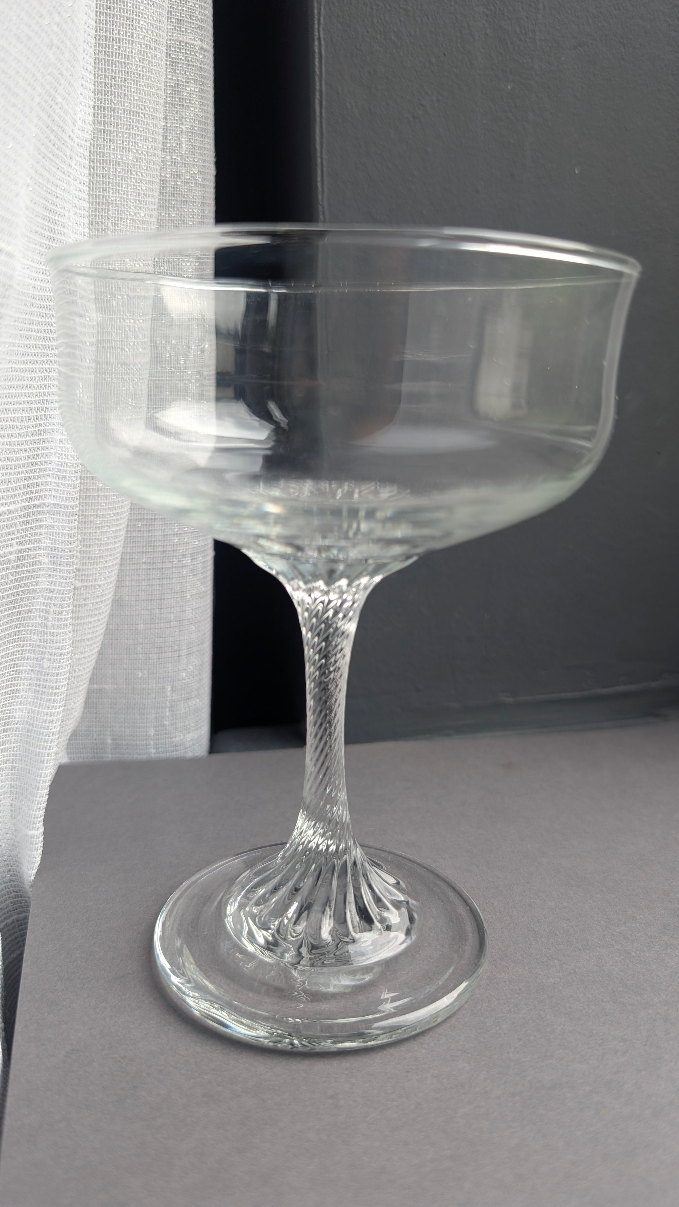 The Last Toast
Mid-Century | Dema | Pressed Glass Coup