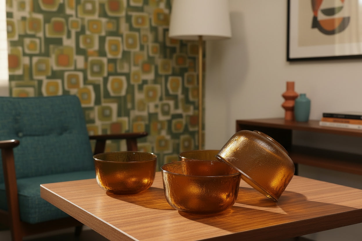 1970’s Arcoroc Sierra Tempered Glass Dessert Bowls