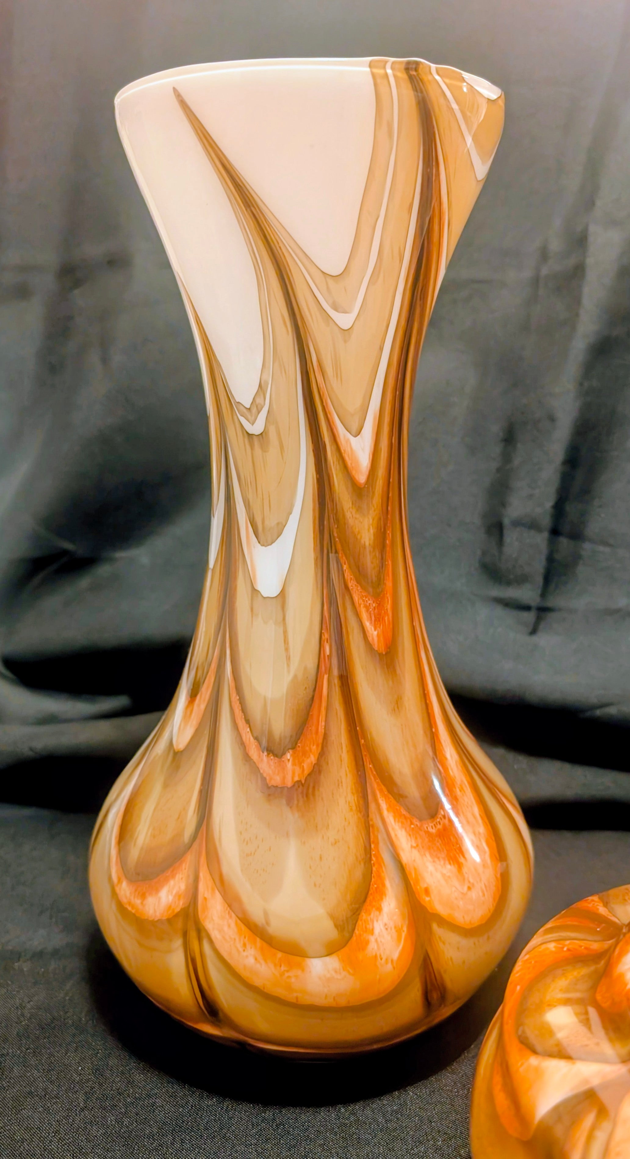 1970's Italian Opaline Glass Vases